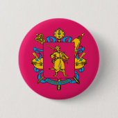 Flagge der Oblast Zaporizhzhia Button (Vorderseite)