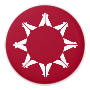 Flagge der Oglala Lakota Sioux Keramikknauf