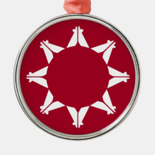 Flagge der Oglala Lakota Sioux Ornament Aus Metall