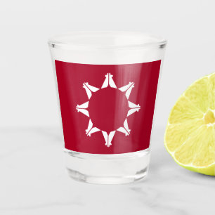 Flagge der Oglala Lakota Sioux Schnapsglas