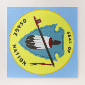 Flagge der Osage Nation  Puzzle (Horizontal)