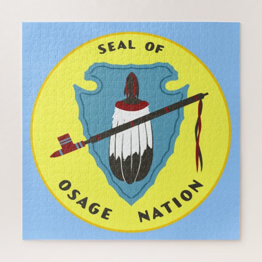 Flagge der Osage Nation  Puzzle (Vertikal)