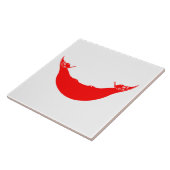 Flagge der Osterinsel (Rapa Nui) Fliese (Seite)