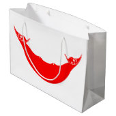 Flagge der Osterinsel (Rapa Nui) Große Geschenktüte (Rückseite Schrägansicht)