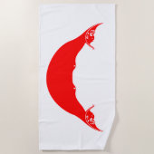 Flagge der Osterinsel (Rapa Nui) Strandtuch (Vorderseite)