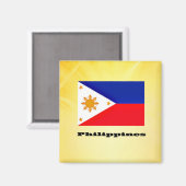 Flagge der Philippinen, Archipel, Magnet (Vorderseite/Rückseite)