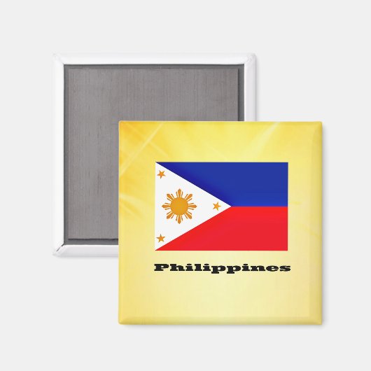 Flagge der Philippinen, Archipel, Magnet (Vorderseite/Rückseite)