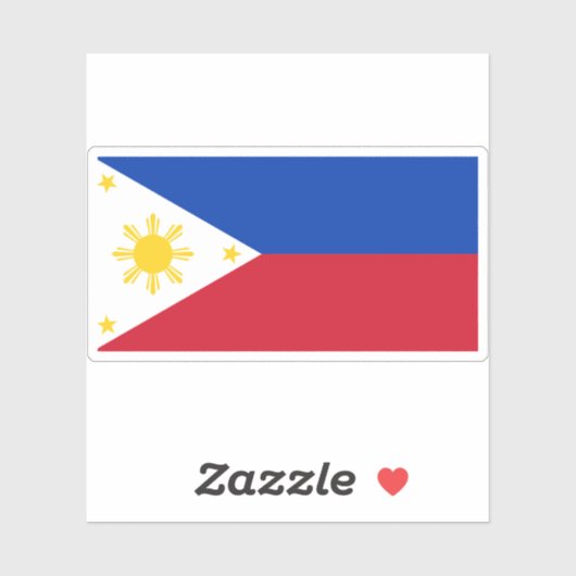 Flagge der Philippinen Aufkleber (Blatt)