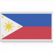 Flagge der Philippinen Aufkleber (Vorderseite)