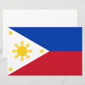 Flagge der Philippinen Briefpapier (Vorne/Hinten)