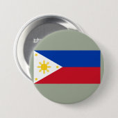 Flagge der Philippinen Button (Vorne & Hinten)