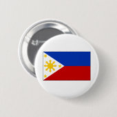 Flagge der Philippinen Button (Vorne & Hinten)
