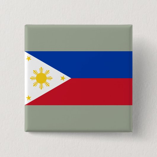 Flagge der Philippinen Button (Vorderseite)