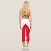 Flagge der Philippinen Capri Leggings (Rückseite)
