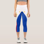 Flagge der Philippinen Capri Leggings (Vorderseite)