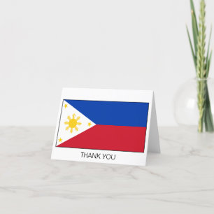 Flagge der Philippinen Dankeskarte