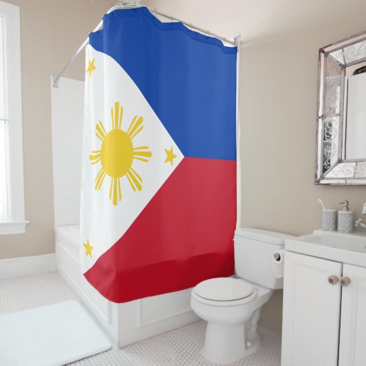 Flagge der Philippinen Duschvorhang (Beispiel)