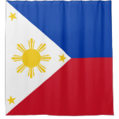 Flagge der Philippinen Duschvorhang (Vorderseite)