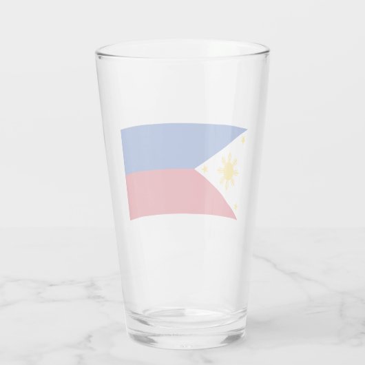 Flagge der Philippinen Glas (Rückseite)