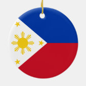 Flagge der Philippinen Keramik Ornament (Hinten)