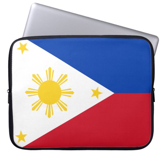 Flagge der Philippinen Laptopschutzhülle (Vorderseite)