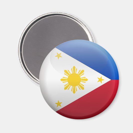 Flagge der Philippinen Magnet (Vorderseite/Rückseite)