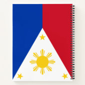 Flagge der Philippinen Notizblock (Rückseite)