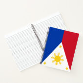 Flagge der Philippinen Notizblock (Innenseite)