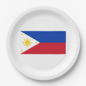 Flagge der Philippinen Pappteller (Vorderseite)