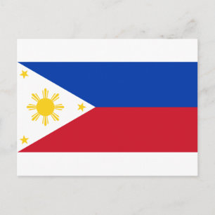 Flagge der Philippinen (Pilipinas) Postkarte