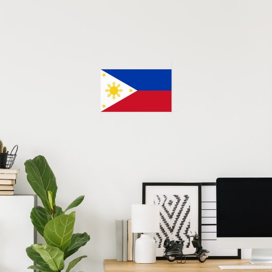 Flagge der Philippinen Poster (Heimbüro)
