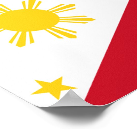 Flagge der Philippinen Poster (Ecke)