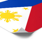 Flagge der Philippinen Poster (Ecke)