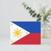 Flagge der Philippinen Postkarte (Stehend Vorderseite)