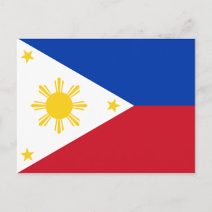Flagge der Philippinen Postkarte