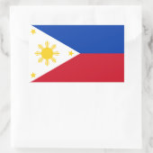 Flagge der Philippinen Rechteckiger Aufkleber (Tasche)