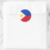Flagge der Philippinen Runder Aufkleber (Tasche)