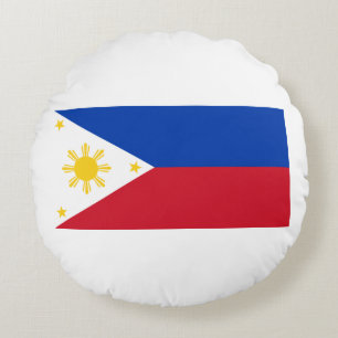 Flagge der Philippinen Rundes Kissen
