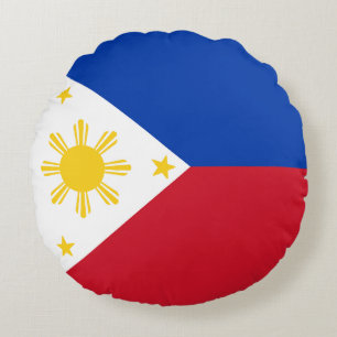 Flagge der Philippinen Rundes Kissen