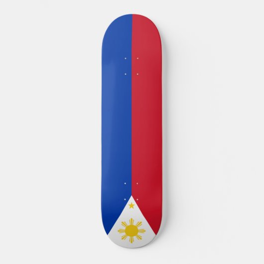 Flagge der Philippinen Skateboard (Vorderseite)