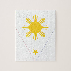 Flagge der Philippinen - Tatlong Bituin in Isang Puzzle