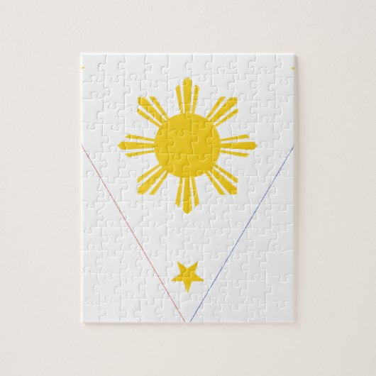 Flagge der Philippinen - Tatlong Bituin in Isang Puzzle (Vertikal)