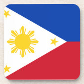 Flagge der Philippinen Untersetzer (Vorderseite)