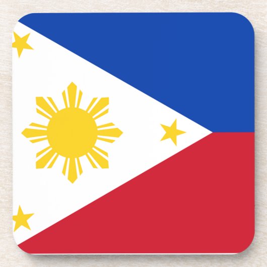 Flagge der Philippinen Untersetzer (Vorderseite)