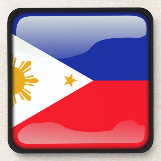 Flagge der Philippinen Untersetzer (Vorderseite)