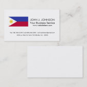 Flagge der Philippinen Visitenkarte (Vorne/Hinten)