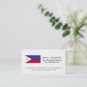 Flagge der Philippinen Visitenkarte (Stehend Vorderseite)