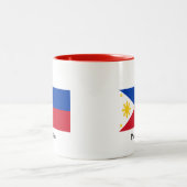Flagge der Philippinen Zweifarbige Tasse (Mittel)
