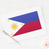 Flagge der Phillipinen Rechteckiger Aufkleber (Umschlag)