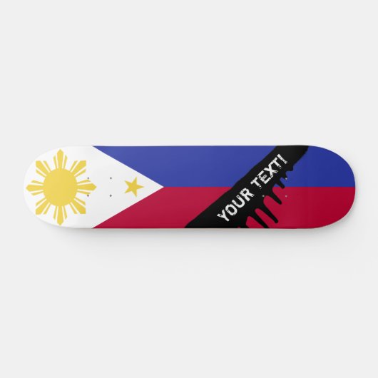 Flagge der Phillipinen Skateboard (Horizontal)